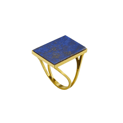 ANEL RETANGULAR LAPIS LAZULI