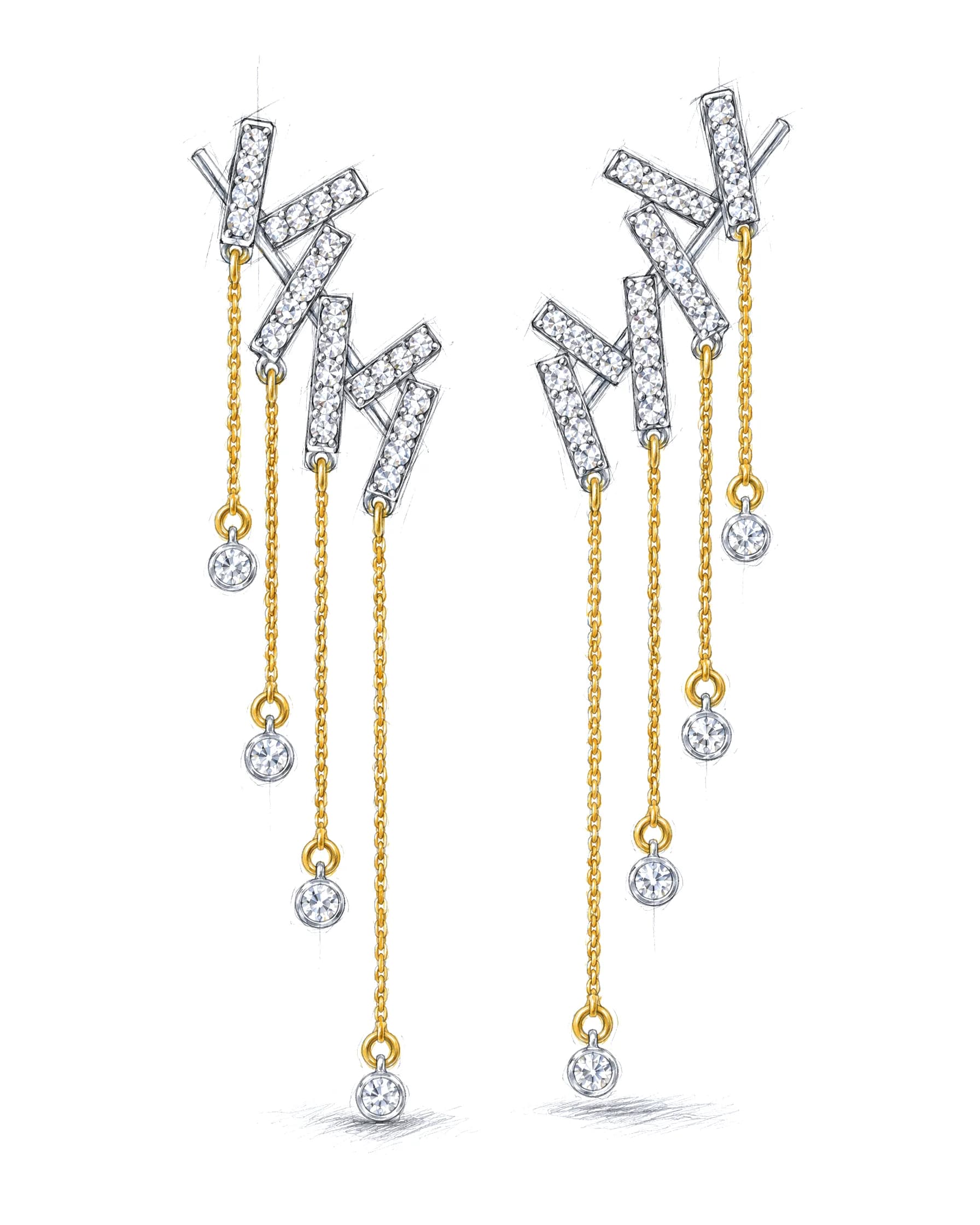 Desenho da Ear Cuff Tempo