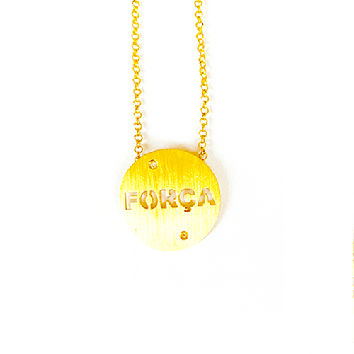 COLAR FORÇA EM OURO AMARELO