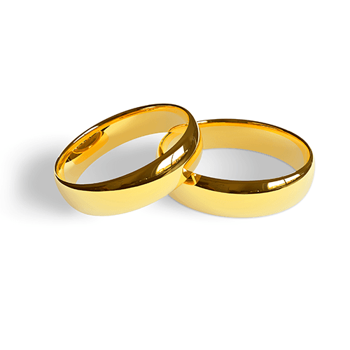 PAR DE ALIANÇA ABAULADA EM OURO AMARELO - 3MM