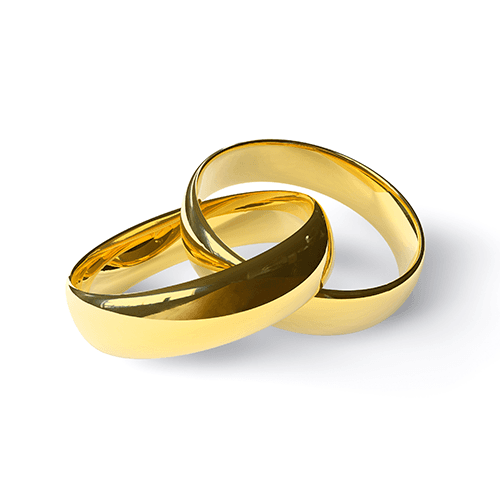 PAR DE ALIANÇA ABAULADA EM OURO AMARELO - 4MM
