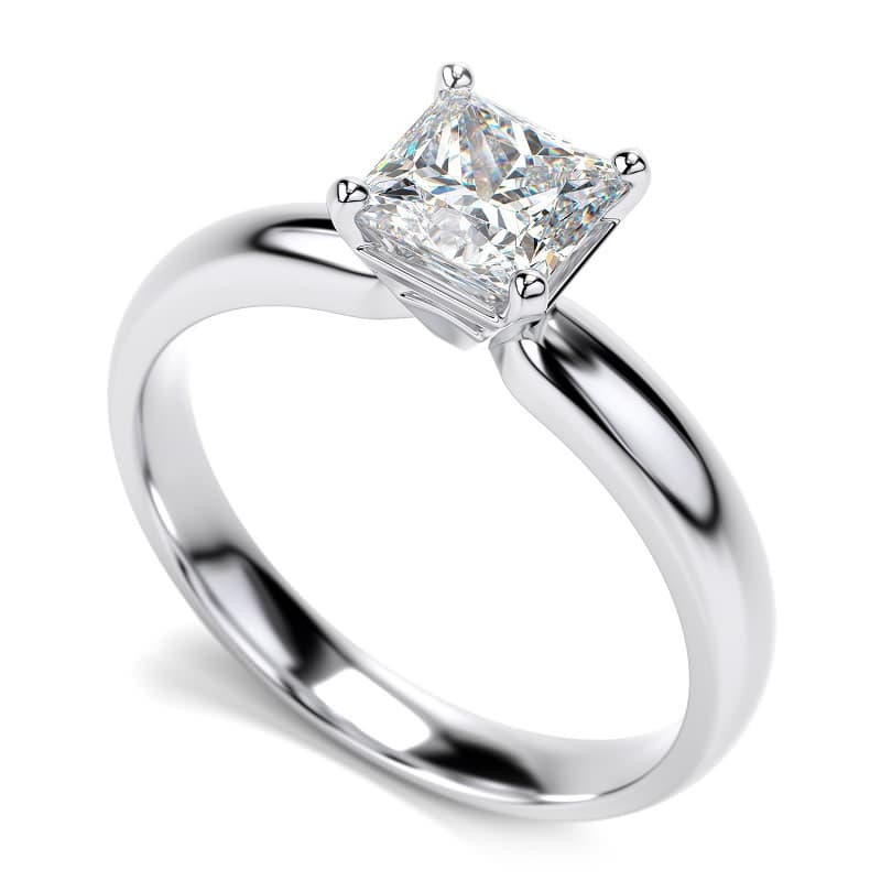 SOLITÁRIO 0,97 CT QUADRADO OURO BRANCO