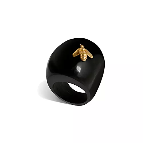 Anel Bee - Black Carla Buaiz Joias