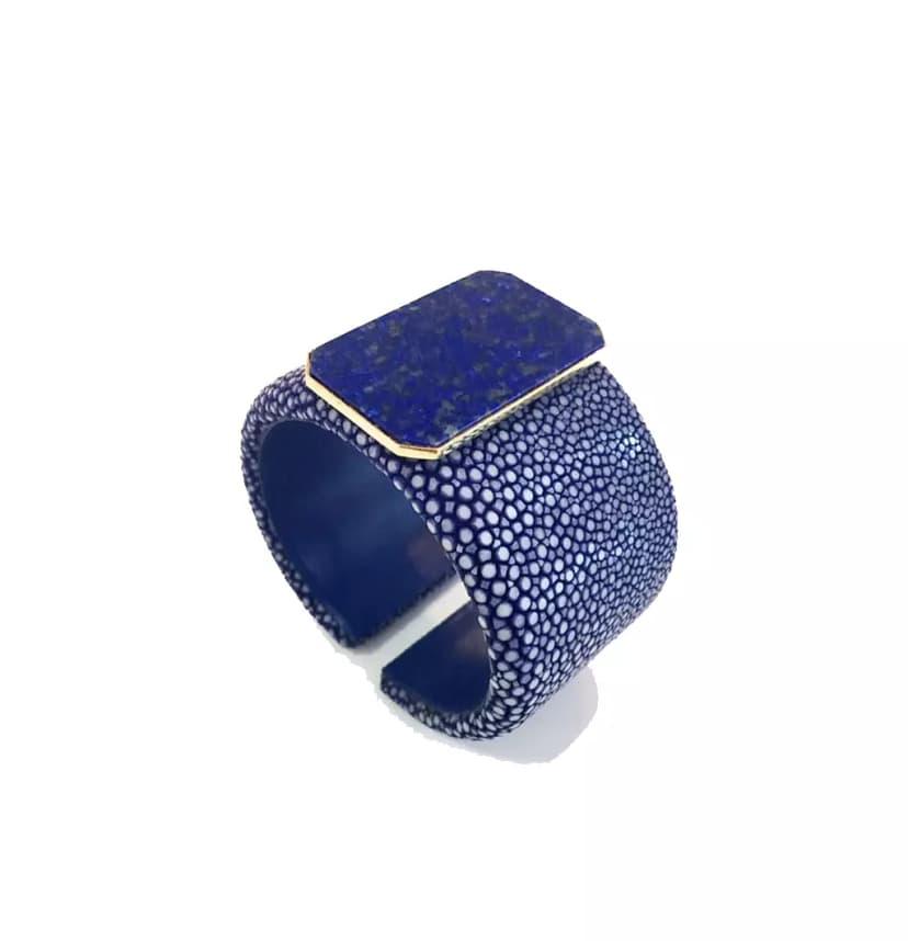 BRACELETE GALUCHAT, OURO AMARELO 18K, LAPIS LAZULI