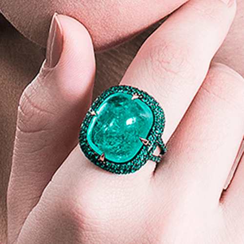 ANEL DE ESMERALDAS BENÇÃO HIGH JEWELRY