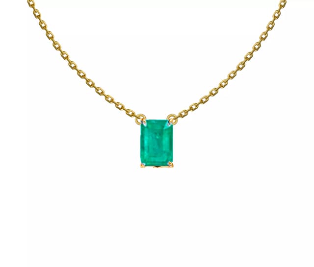 CHOKER BAMBINA EM OURO AMARELO 18K COM ESMERALDA