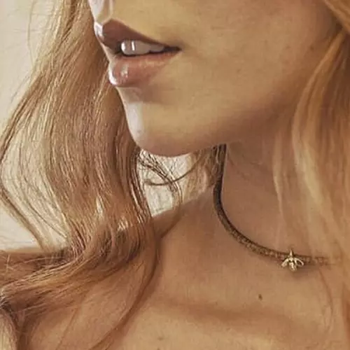 CHOKER DE PELE DE ARRAIA - BEE