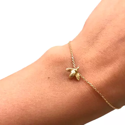 PULSEIRA BEE EM OURO AMARELO 18K