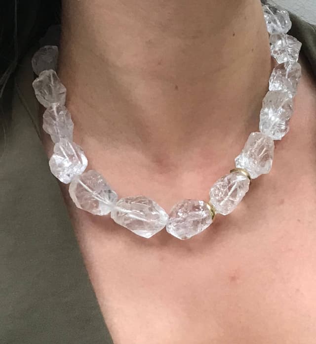 COLAR AQUA DE CRISTAL