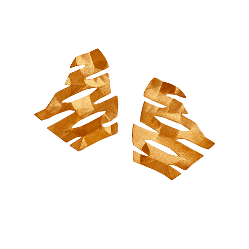 Brinco Honeycomb Base - Ouro Rosa