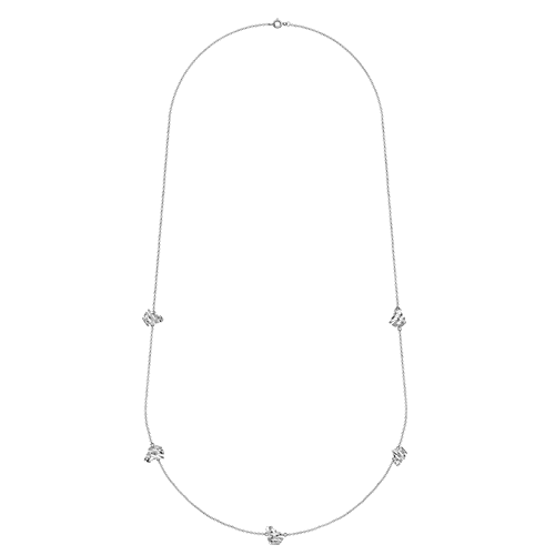 Colar Favinhos - Honeycomb em Ouro Branco
