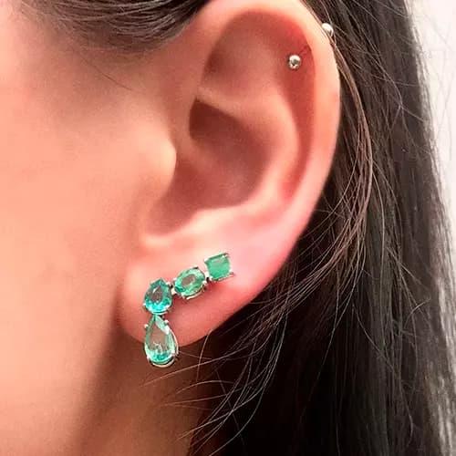 BRINCO ESMERALDA EAR CUFF ASSIMETRICO