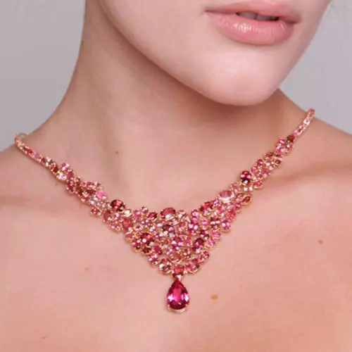 COLAR DE 95 GEMAS DE TURMALINA ROSA (FREDO)