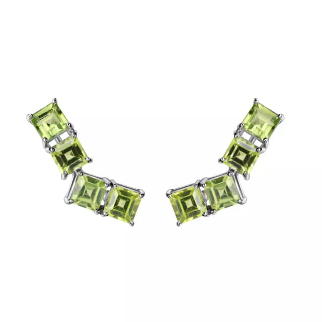 EAR CUFF TETRIS PERIDOTO - OURO BRANCO