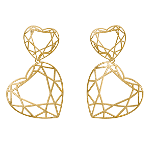 BRINCO HEART OURO AMARELO