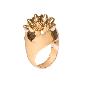 ANEL SPIKE EM OURO ROSÊ 18K.