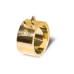 ALIANÇA SPIKE EM OURO AMARELO 18K.