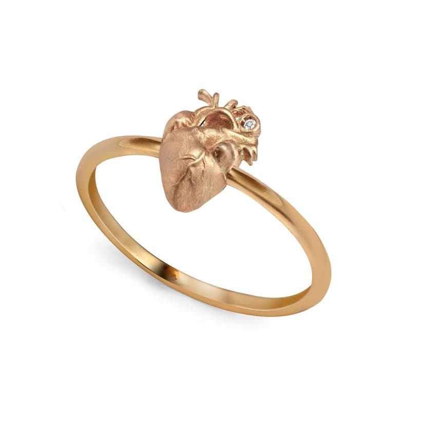 ANEL CORAçãO ORGâNICO PEQUENO EM OURO ROSé 18K - PULSAR