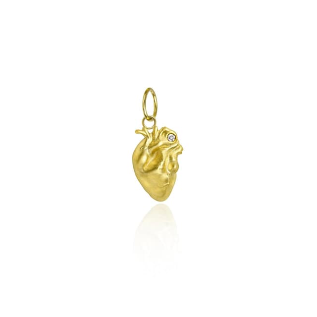 PINGENTE CORAçãO ORGâNICO PEQUENO EM OURO AMARELO 18K - PULSAR