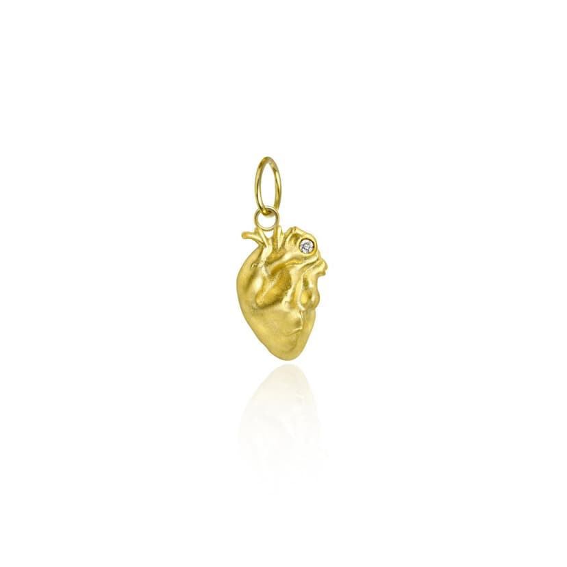 PINGENTE CORAçãO ORGâNICO PEQUENO EM OURO AMARELO 18K - PULSAR