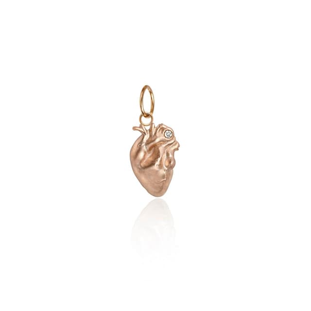 PINGENTE CORAçãO ORGâNICO PEQUENO EM OURO ROSé 18K - PULSAR
