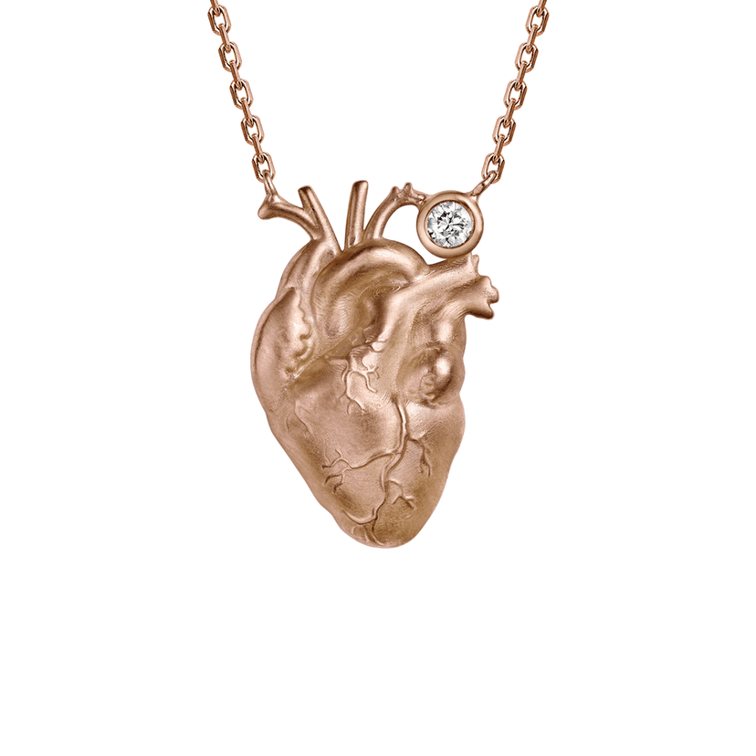 COLAR CORAçãO ORGâNICO GRANDE EM OURO ROSÉ 18K - PULSAR