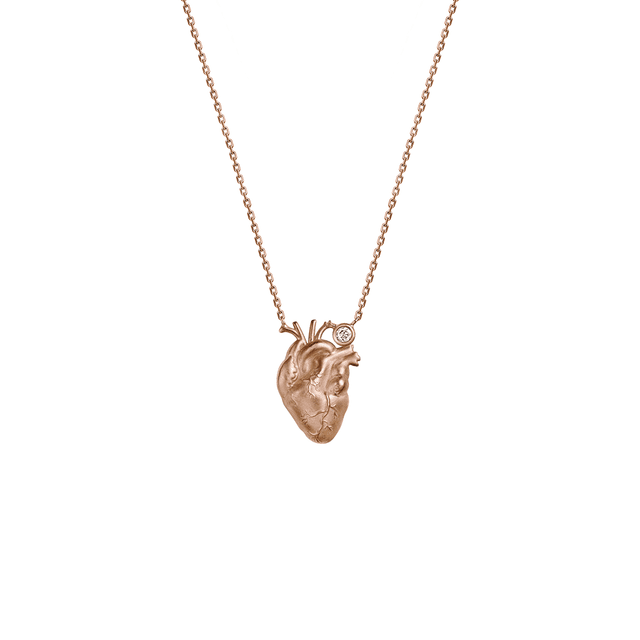 COLAR CORAçãO ORGâNICO PEQUENO EM OURO ROSé 18K - PULSAR
