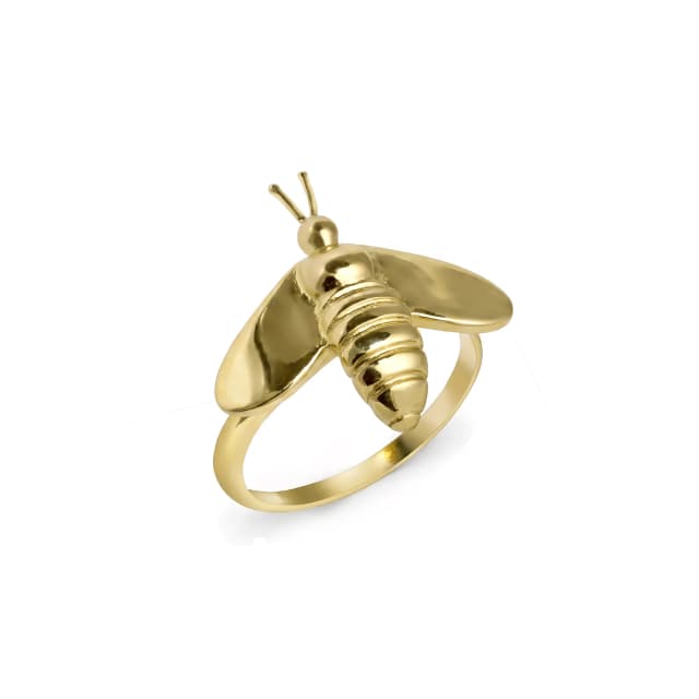 Anel Queen Bee em Ouro Amarelo 18K sem Diamantes