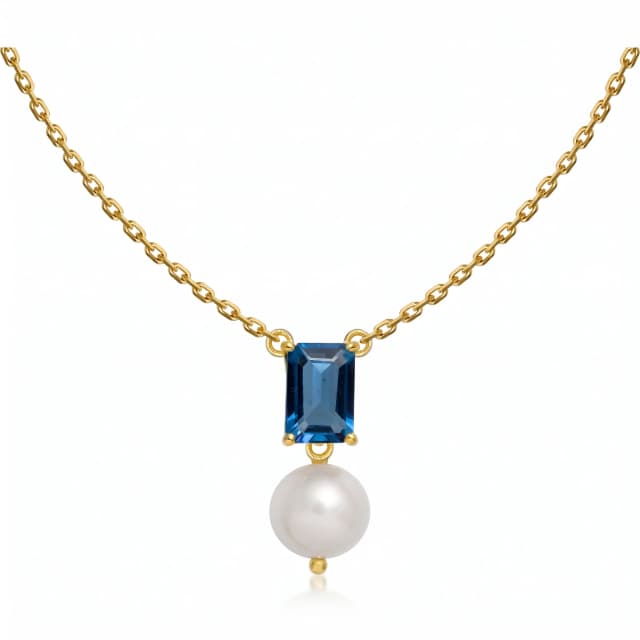 Choker Affetto de Topázio London e Pérola em Ouro Amarelo 18K