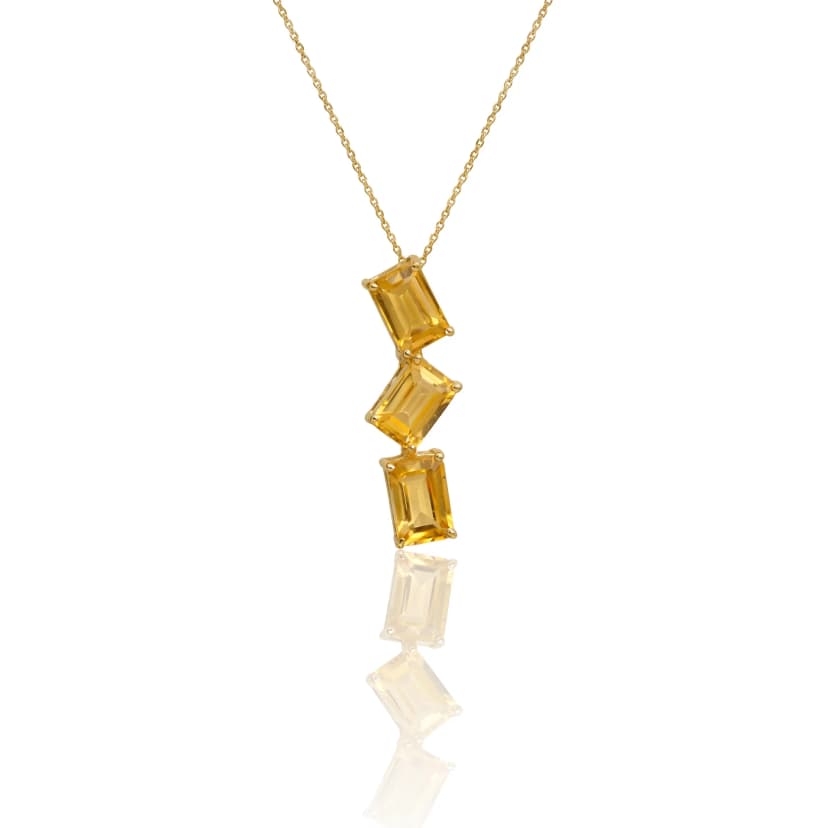 Pingente Sensazione de Citrino em Ouro Amarelo 18K
