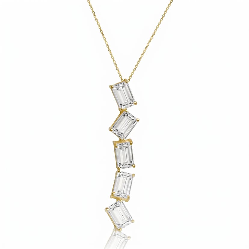 Pingente Sensazione de Cristal em Ouro Amarelo 18K