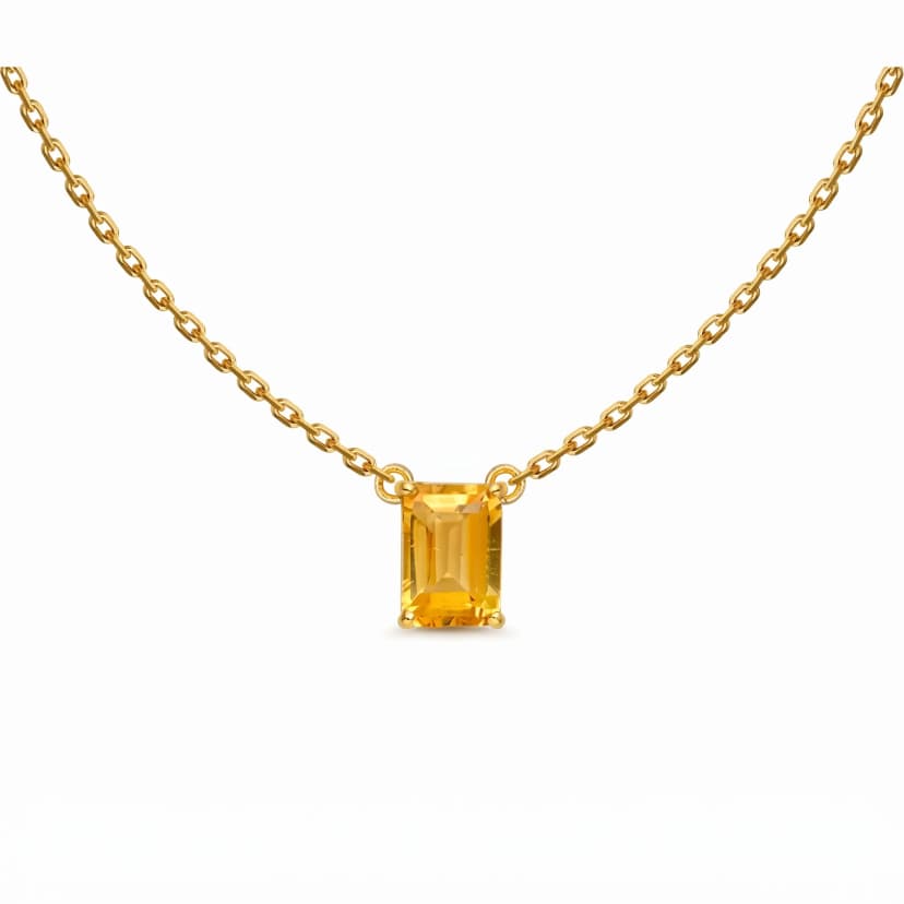 Choker Bambina Ouro Amarelo com Citrino