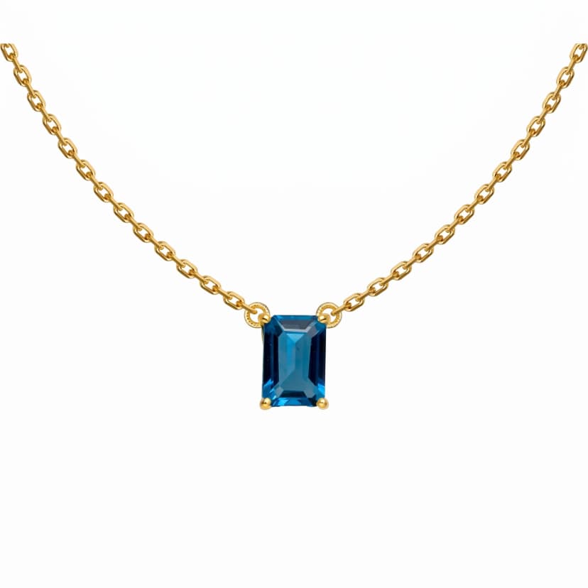 Choker Bambina Ouro Amarelo com Topázio London