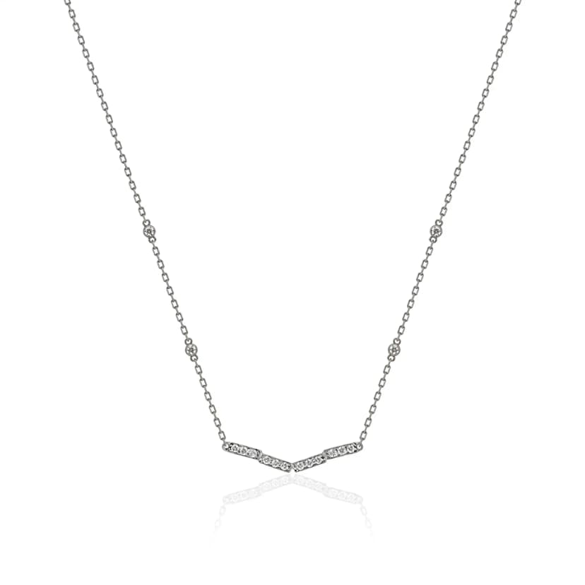 Colar Espaço - Diamantes e Ouro Branco