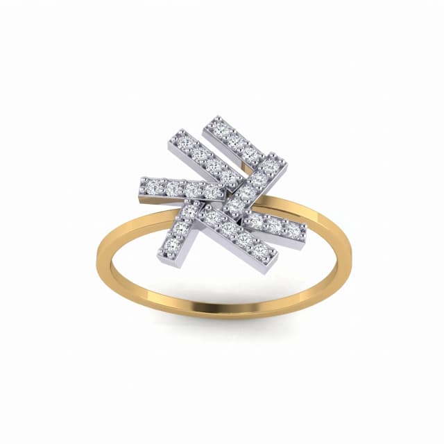 Anel Tempo - Ouro Branco e Amarelo 18K