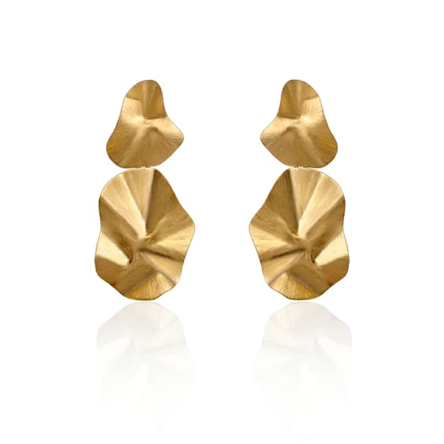 Brinco Fine em Ouro Amarelo com Aplique Insólito em Ouro Amarelo