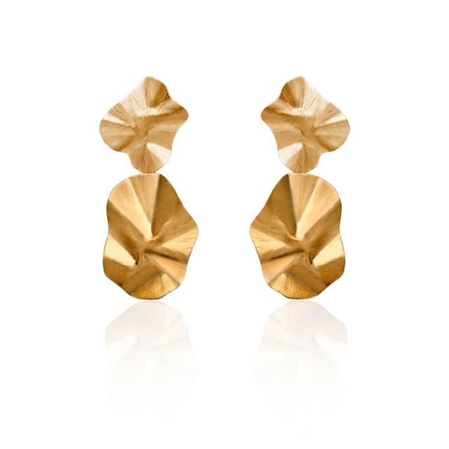 Brinco Sensitive em Ouro Amarelo com Aplique Insólito em Ouro Amarelo