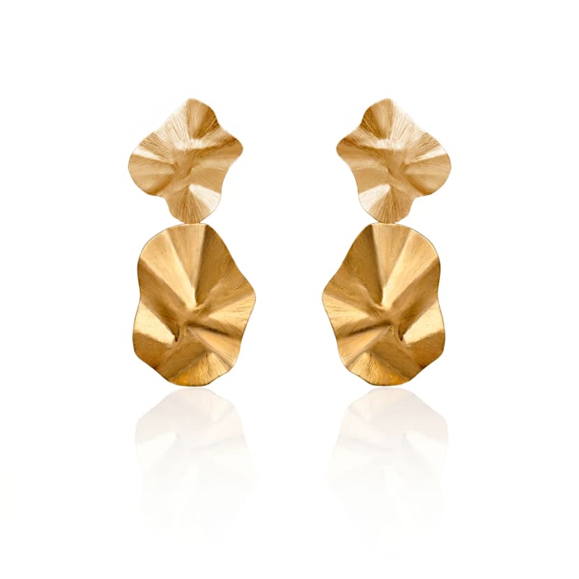 Brinco Sensitive em Ouro Amarelo com Aplique Insólito em Ouro Amarelo