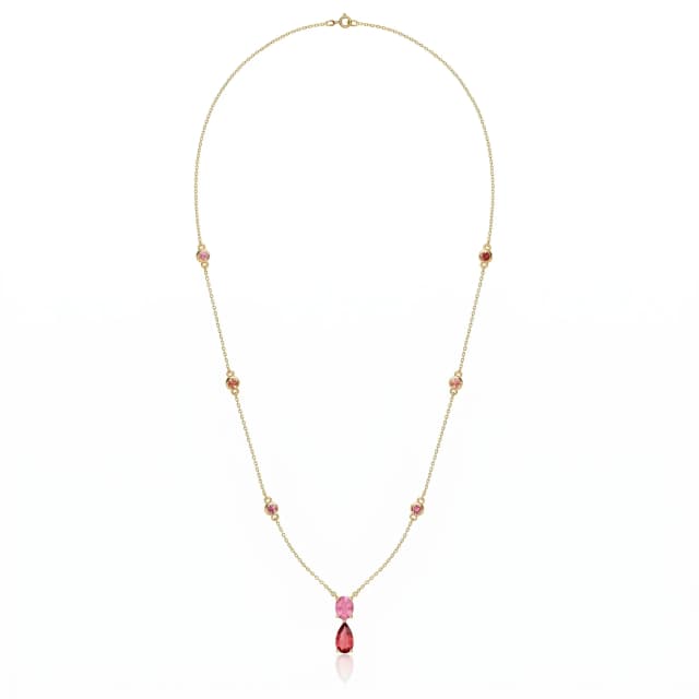 COLAR DE TURMALINA ROSA ORGANIC