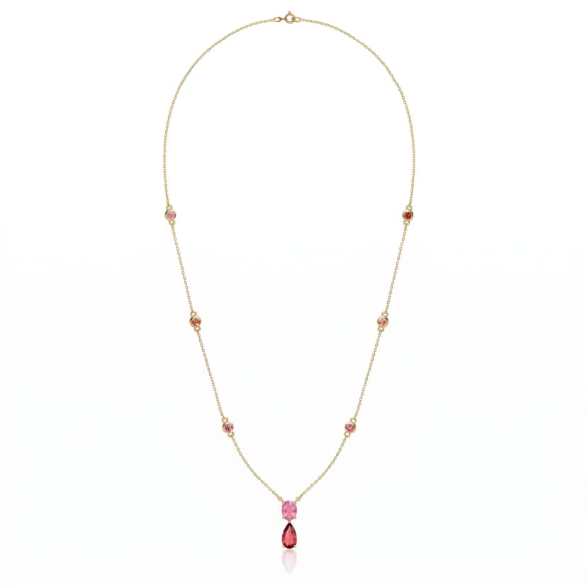 Colar de Turmalina Rosa Organic
