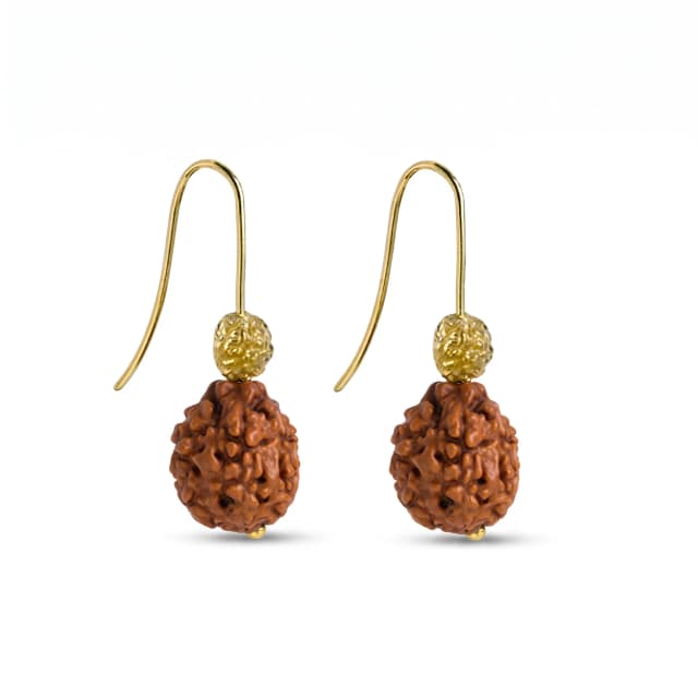 Brinco Semente de Anzol Rudraksha