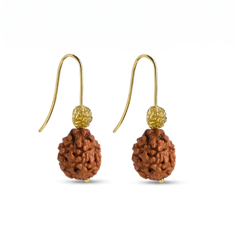 Brinco Semente de Anzol Rudraksha