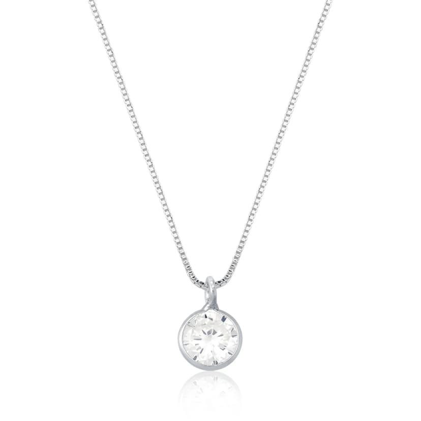 Colar Ponto de Luz em Ouro Branco com Diamante de 20 PTS