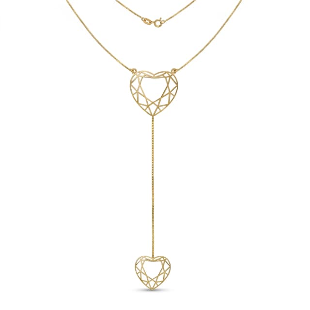 Gravatinha Heart Ouro Amarelo