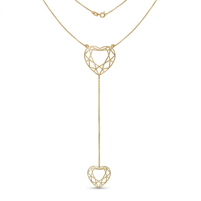 Gravatinha Heart Ouro Amarelo