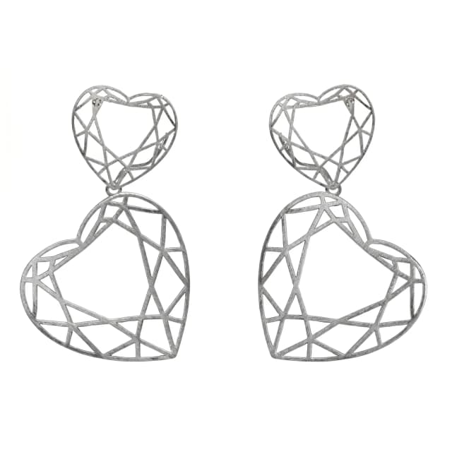 Brinco Heart Ouro Branco