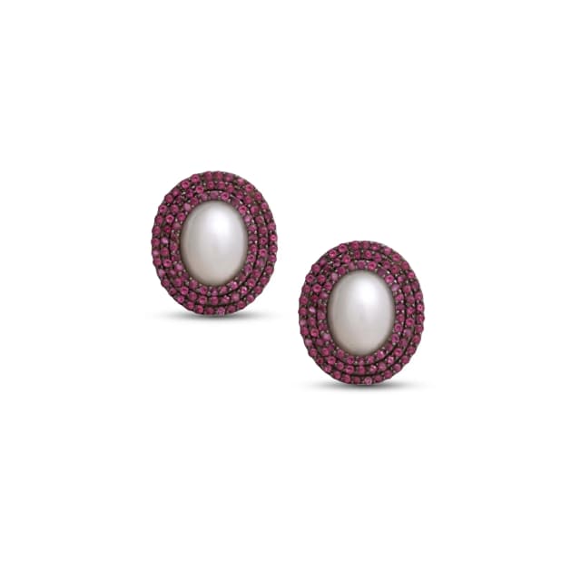 Brinco em Ouro Brandco 18K, com Pérolas e Safira