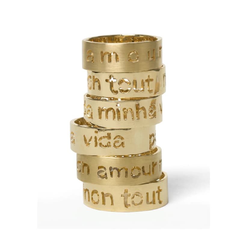 Aliança Amour em Ouro Amarelo 18K. (Unidade)