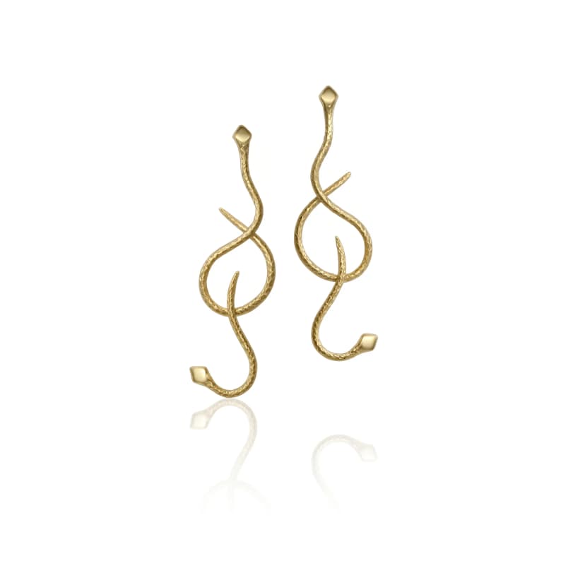 Brinco Primeiro Ciclo em Ouro Amarelo 18K, com Acabamento Fosco