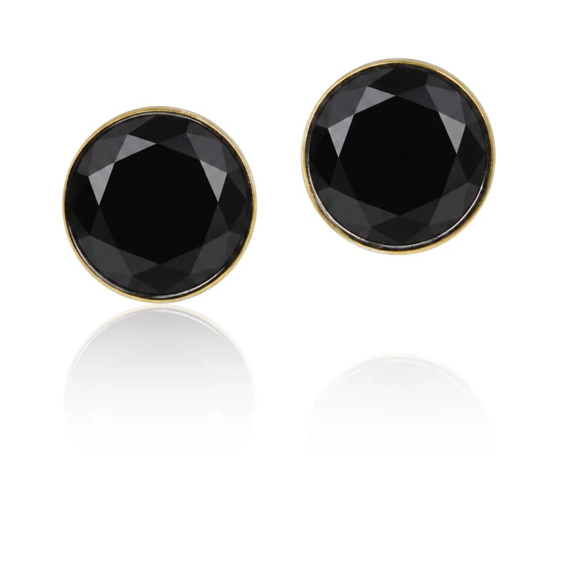 Aplique em Ouro Amarelo 18K, com Ônix
